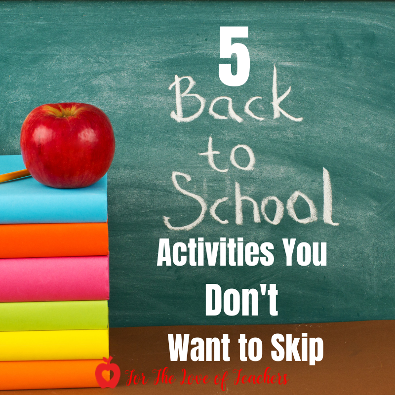 for the love of teachers back to school activities elementary